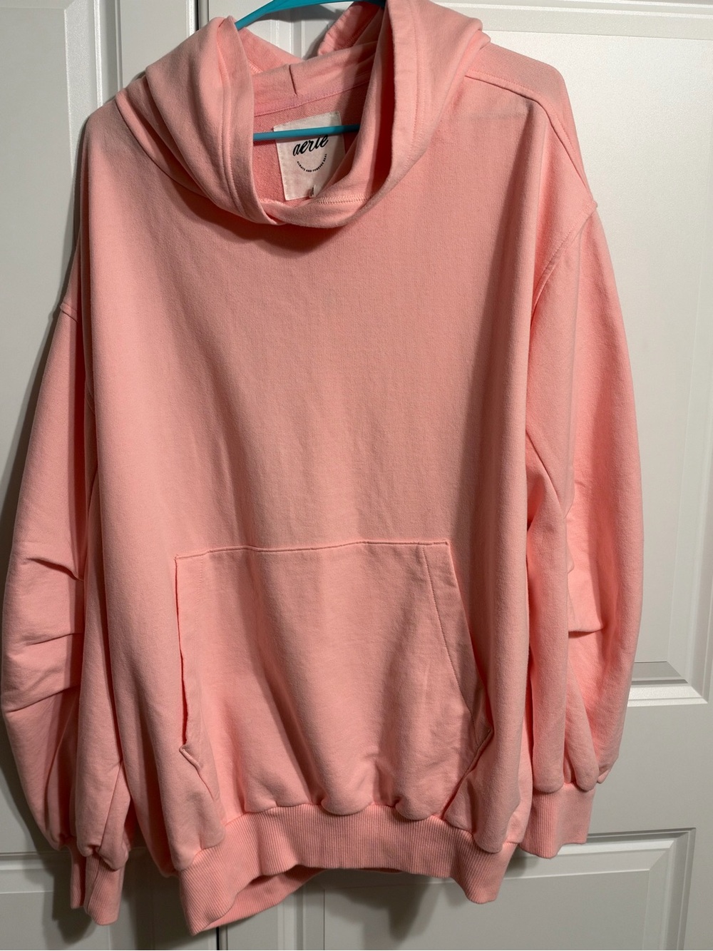 Aerie Oversized Pink Hoodie Sweatshirt Size Large NWT